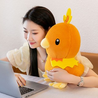 獃萌小火鷄玩偶 小鷄抱枕 毛絨玩具 卡通公仔 安撫娃娃 睡覺摟抱佈娃娃 玩偶抱枕 生日禮物 交換禮物