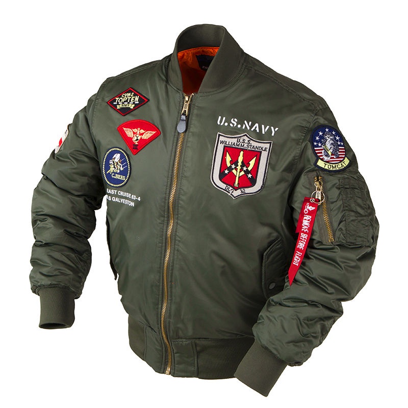 1210Top gun 美國冬季飛行員夾克 MA-1徽章男女情侶外套usaf美軍空軍