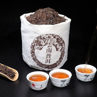 【茶品名】普洱茶 普洱1000克雲南勐海普洱茶熟茶散茶 散裝宮廷金芽十年陳香宮廷熟普