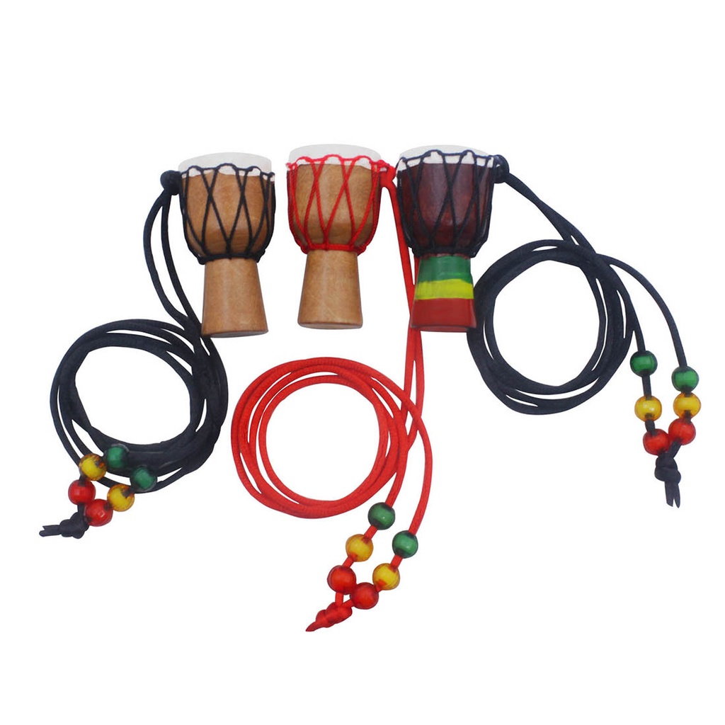 丨奈斯莫丨樂器初學者 麗江非洲鼓項鏈迷你非洲鼓紀念品非洲手鼓飾品鑰匙掛件非洲鼓弔墜小型樂器 初學樂器小型樂器 初學樂器