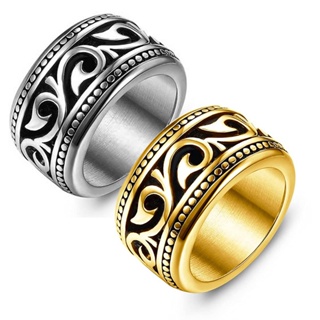 歐美 鈦鋼男士圖騰戒指時尚鈦鋼指環飾品