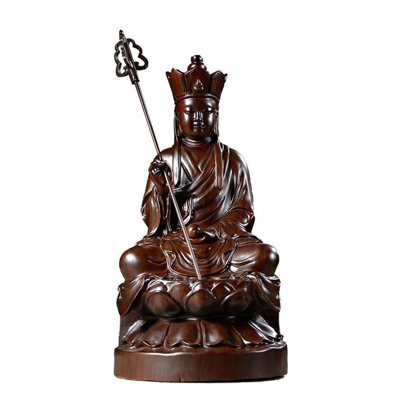 下單先聯繫客服#黑檀實木雕地藏王菩薩佛像西方三圣擺件家居