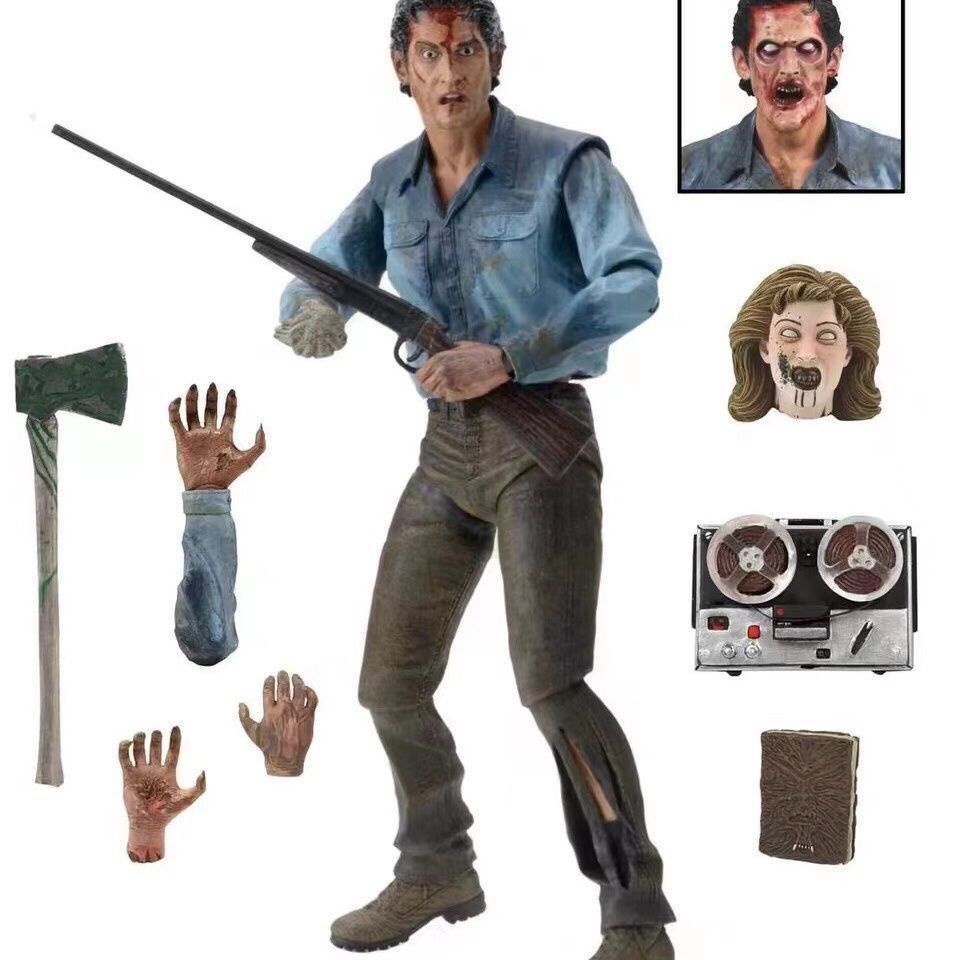 【臺灣；熱賣】NECA 鬼玩人2 阿什 電影係列 豪華版 7寸關節可動手辦模型
