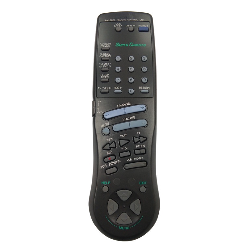 ㊣【可直接使用】適用于適用JVC老款錄像機電視機遙控器RM-C722家用遙控器家用遙控器