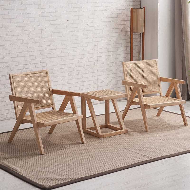【CaxMax】保固 免運 簡約日式搖搖椅學習折疊傢用美式現代北歐實木藤編椅簡約複古椅