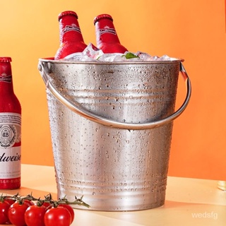 🔥熱銷特賣🔥網紅冰塊桶商用不銹鋼手提小冰桶KTV酒吧香檳桶紅酒啤酒傢用加厚 SEVS