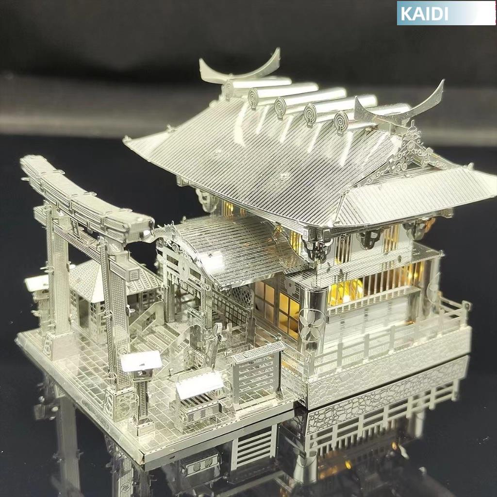 【臺北出貨】玩具禮品小擺件 良願神社3D金屬立體拼圖 手工模型 DIY 益智拼裝建築