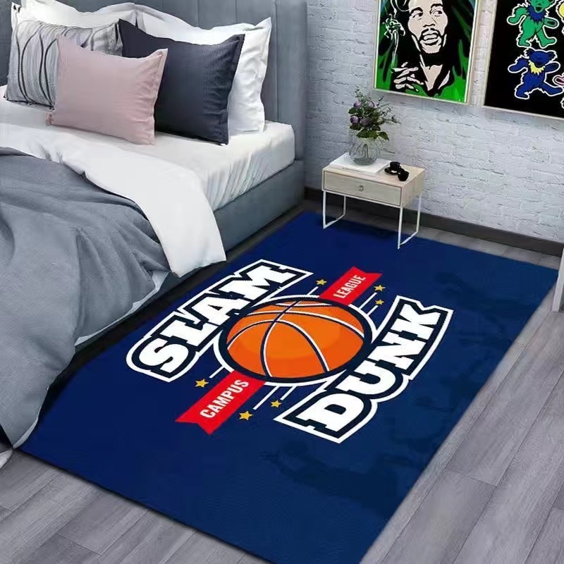籃球地毯NBA系列臥室床邊毯男生宿舍房間潮流毯客廳茶幾毯 居家生活 居家裝飾 地墊 飄窗毯電腦椅墊 可客制尺寸