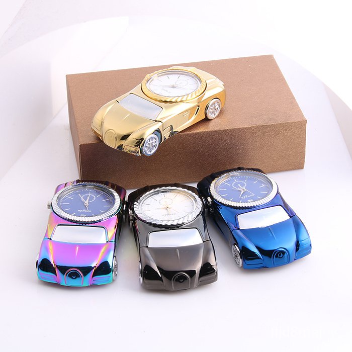 【造型打火機】石英錶跑車打火機真手錶 USB充電電子點煙器 防風創意個性打火機 NWKV