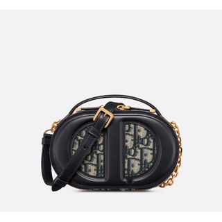 二手Dior 迪奧 23新款 小牛皮 緹花 CD 標誌橢圓形相機包 圓餅包 肩背包 斜挎包 S2201UTZQ