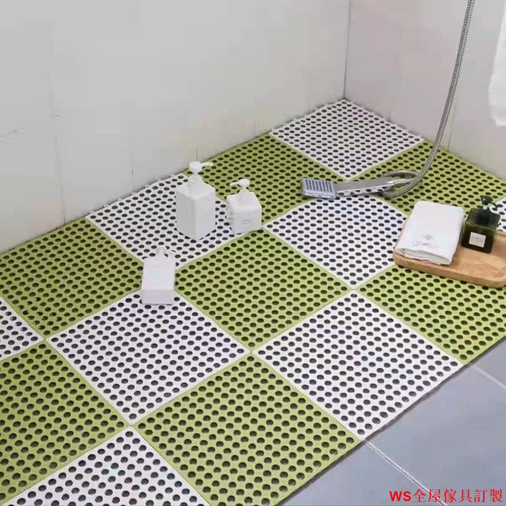 【免運】衛生間防滑墊浴室地墊防水家用淋浴鏤空拼接洗澡間廁所腳墊地墊子WS精品家具