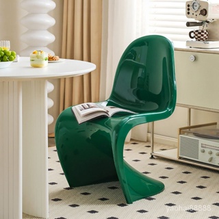 【現貨】 北歐網紅潘通椅餐廳s椅傢用vintage傢具創意透明設計師椅子美人椅