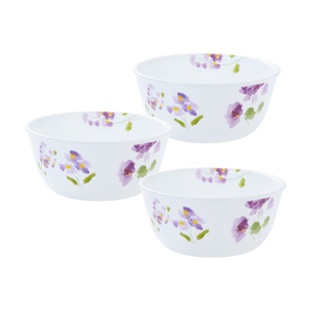 【康寧 CORELLE】900ml拉麵碗三入組-紫霧花彩