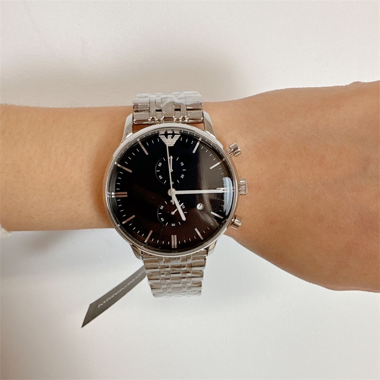 美國代購 ARMANI 阿瑪尼 AR1648 黑色錶盤時尚男士手錶