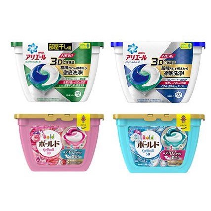 日本P&amp;G 寶僑 3D洗衣膠球 洗衣球 第三代 雙色 盒裝 18入 抗菌 淨白【3740811】