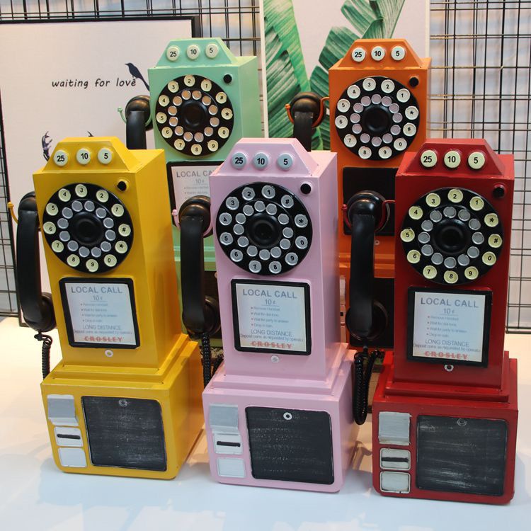 ✨台灣熱銷✨粉色電話機收音機模型擺件網紅店裝飾店面服裝店美容店櫥窗展示