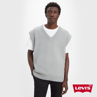 Levis 寬鬆版針織背心毛衣 麻花灰 男款 A5742-0000 熱賣單品