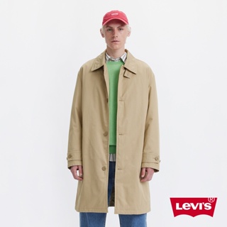 levis 寬鬆長版風衣外套 / 工裝卡其色 / 領圍扣設計 男款 a7237-0000 熱賣單品