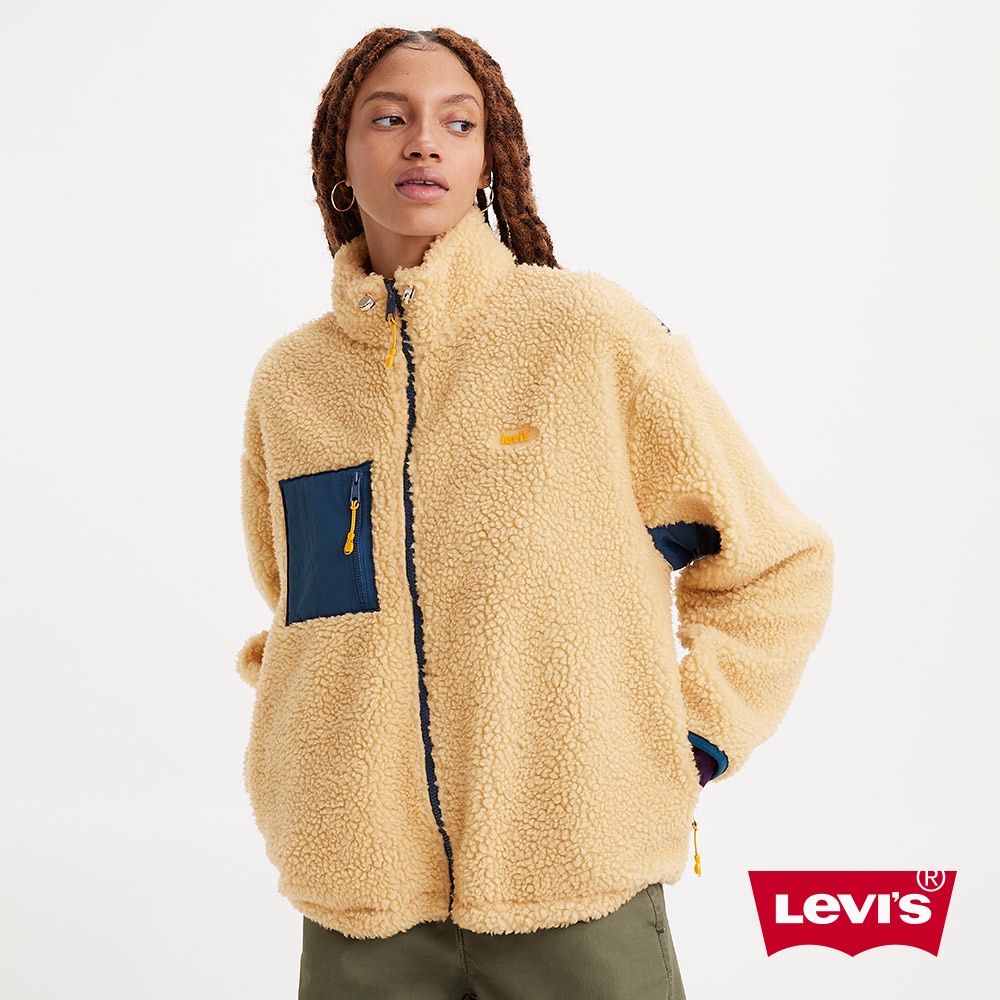 Levis 暖身鋪毛防風outdoor外套 立領 / 大地黃 女款 A6241-0000 熱賣單品
