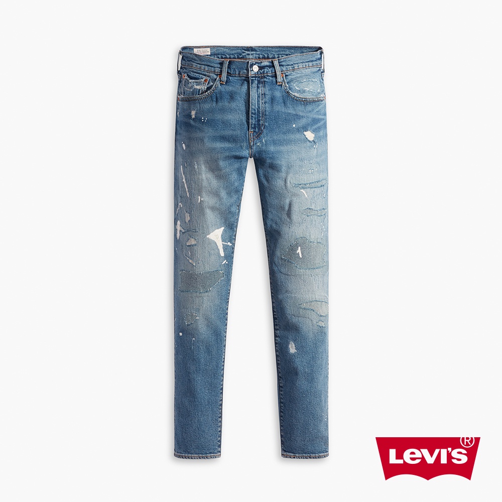 Levis 512上寬下窄低腰修身窄管牛仔褲 多重破壞工藝 赤耳 彈性布料 男 28833-1118 熱賣單品