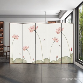 中式屏風隔斷房間遮擋可折疊移動中國風遮擋簡易臥室定製房間屏風