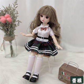 【臺灣出貨】網紅娃娃30公分芭比娃娃小公主套裝3D眼22關節6分bjd萌娃兒童玩偶 兒童玩具 芭比娃娃 洋娃娃