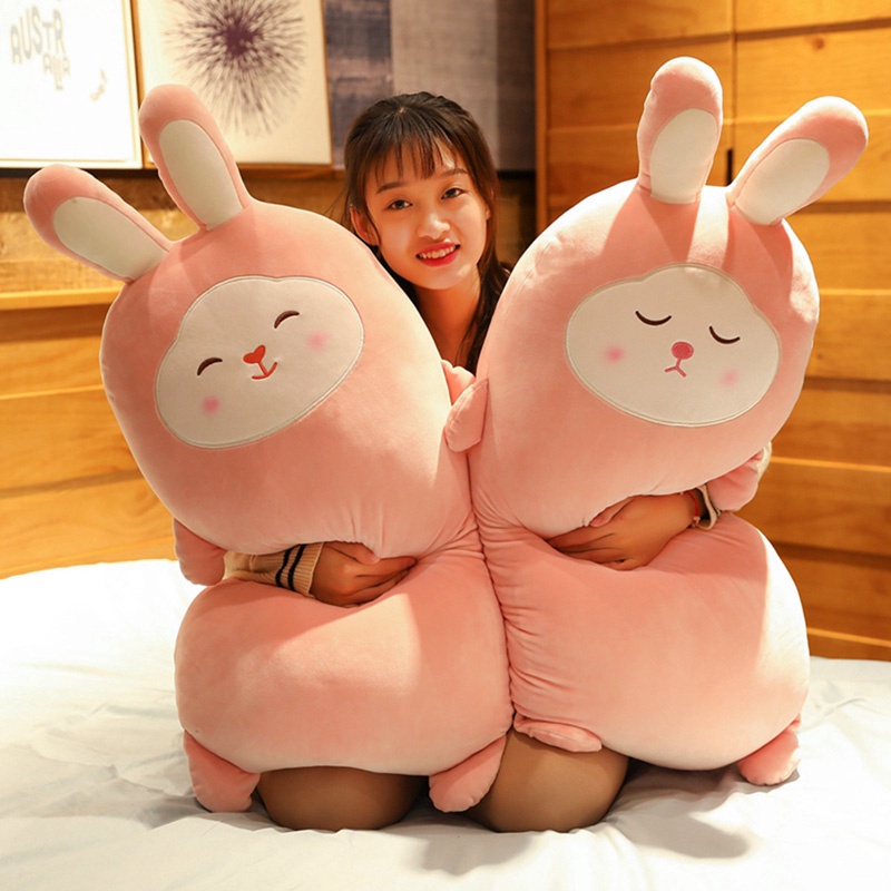 【台灣出貨】日本可愛櫻花兔子毛絨玩具陪你睡覺超軟抱枕女生床上娃娃公仔兒童安撫玩偶生日禮物【116】