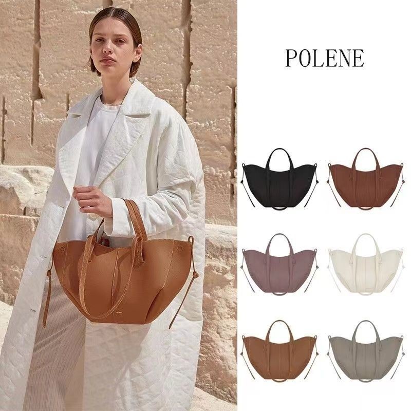 卓景 法國新款小眾設計polene包腋下褶皺托特購物袋包包時尚poleno女包