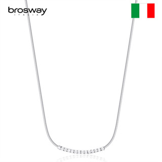 “送禮”brosway歐美時尚仿水晶項鏈鎖骨鏈女士2023新款爆款輕奢小眾飾品
