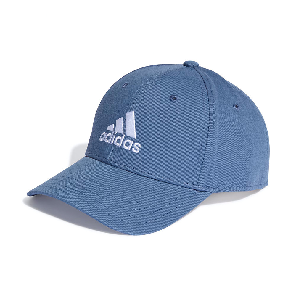 Adidas BBALL CAP COT 男款 女款 藍色 休閒 運動 戶外 棒球帽 II3514