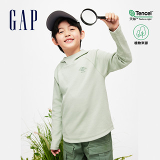 Gap 男童裝 Logo印花帽T-淺綠色(890301)