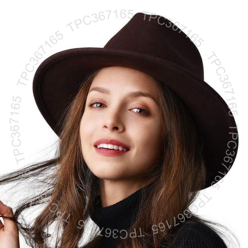 台灣製造 秋冬英倫風素色毛呢爵士禮帽男女士歐美 Women Men Fedora Hat7991299