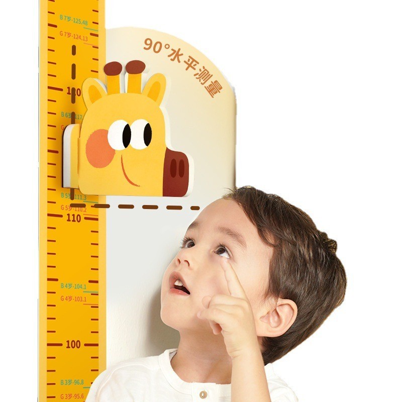 TOI圖益卡通3D身高貼墻貼寶寶測量身高尺墻貼紙貼小孩兒童房間裝