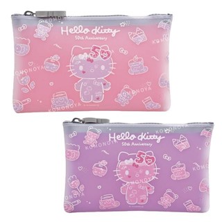 【現貨】小禮堂 Sanrio 三麗鷗 Hello Kitty 50週年 矽膠小物收納包