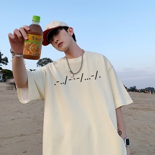 夏季字母印花短袖t恤 潮流韓版寬鬆印花五分袖t恤上衣 班服 寬鬆t恤 短t t恤男 男生衣著（yw279）【壹號站】