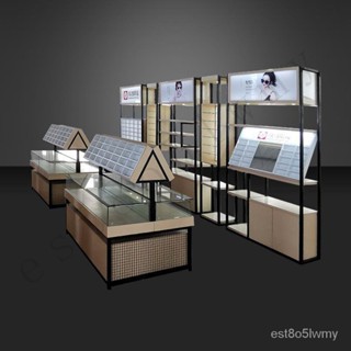 【限時優惠】快時尚眼鏡展示櫃 眼鏡店鐵藝眼鏡貨櫃 産品展櫃陳列櫃 玻璃中島櫃臺 LGYN