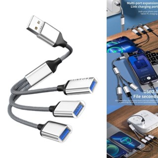 USB Y 分線器電纜,用於為 OTG 3 合 1 USB 公對 3 USB 2 0 母延長器集線器數據充電分體適hhr