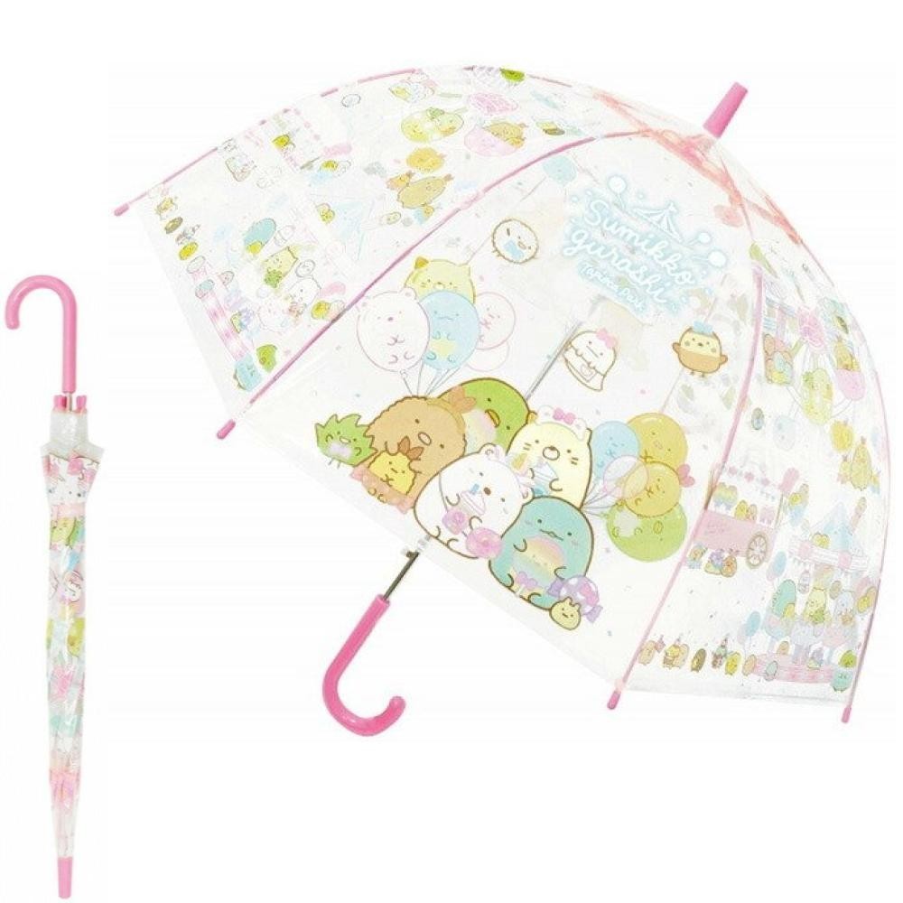 日本進口  現貨 角落生物 Sumikko Gurashi 透明罩傘 雨傘(粉色/55CM) 賣場多款任選