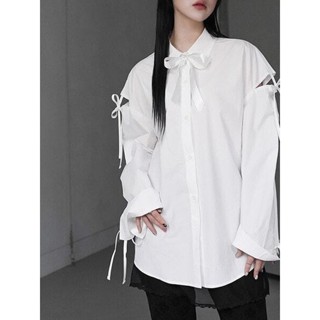 【Codibook】韓國 binary01 蝴蝶結設計個性襯衫［預購］襯衫 女裝