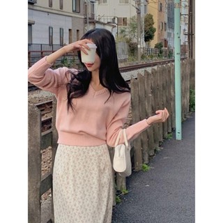 【Codibook】韓國 ANOTHER TWEE V領素色針織衫［預購］針織衫 毛衣 女裝