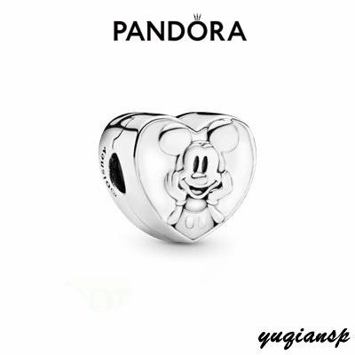 yuqiansp專業代購潘朵拉 Pandora 迪士尼米老鼠心形固定釦 送女友 紀念日礼物797169EN12