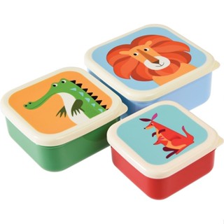 原廠正品 台灣現貨 英國《Rex LONDON》保鮮盒3件(動物園) | 收納盒 環保餐盒 便當盒 野餐