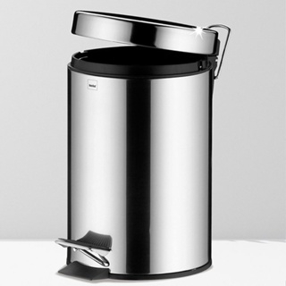 台灣現貨 德國《KELA》不鏽鋼腳踏式垃圾桶(亮銀3L) | 回收桶 廚餘桶 踩踏桶