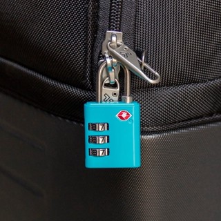 台灣現貨 美國《TRAVELON》TSA三碼防盜密碼鎖(湖水藍) | 防盜鎖 安全鎖 行李箱鎖