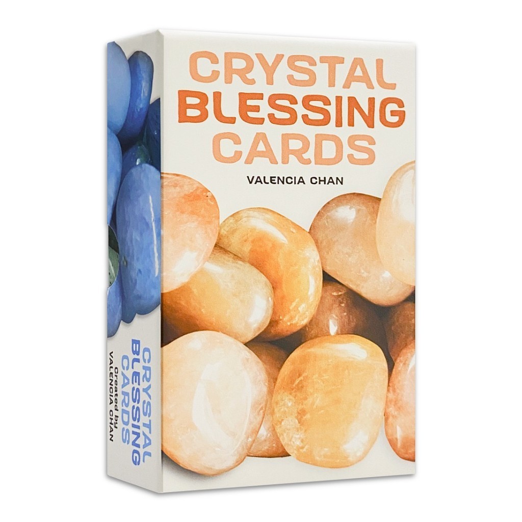 水晶祝福牌卡,贈中文翻譯｜Crystal Blessing Cards｜70張牌卡，詳盡對應感受與能量【左西】