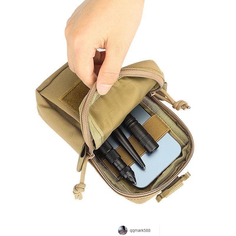 【琪琪優選】戶外肩帶手機包對講機零錢EDC腰包molle戰術小包後背包手機掛包袋