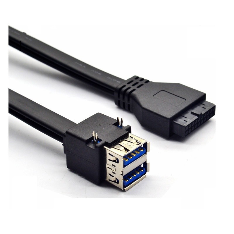 ♔30cm/50cm/80cm 19Pin/20Pin 母頭轉雙 USB3.0 桌面前主板面