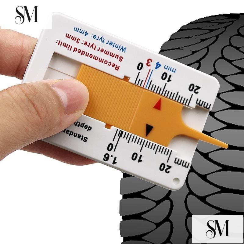【SYM】汽車車輪輪胎深度計 0-20mm 輪胎胎面深度計深度指示器儀表計摩托車拖車貨車測量工具