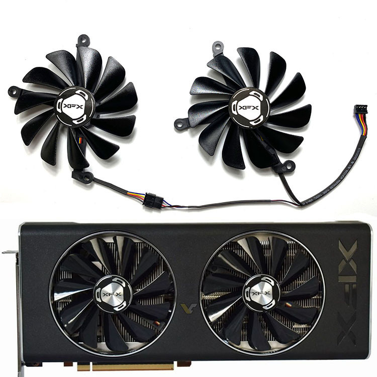 ♩Xfx RX5700 5700XT 8GB THICC II 海外版顯卡散熱風扇✍