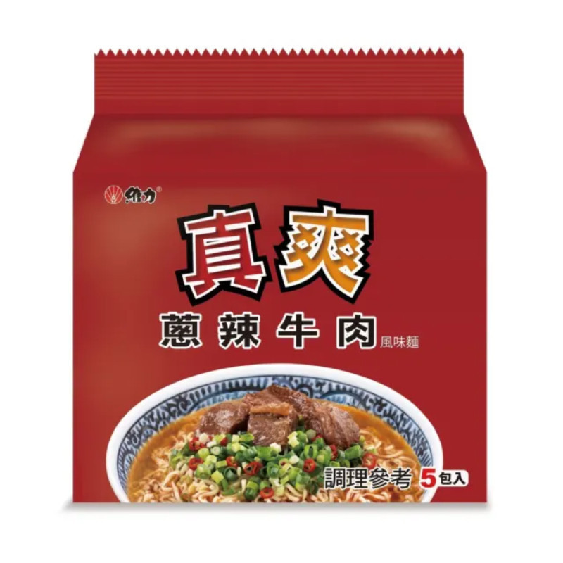 維力真爽蔥辣牛肉風味麵75g克 x 5包/組【合迷雅旗艦館】